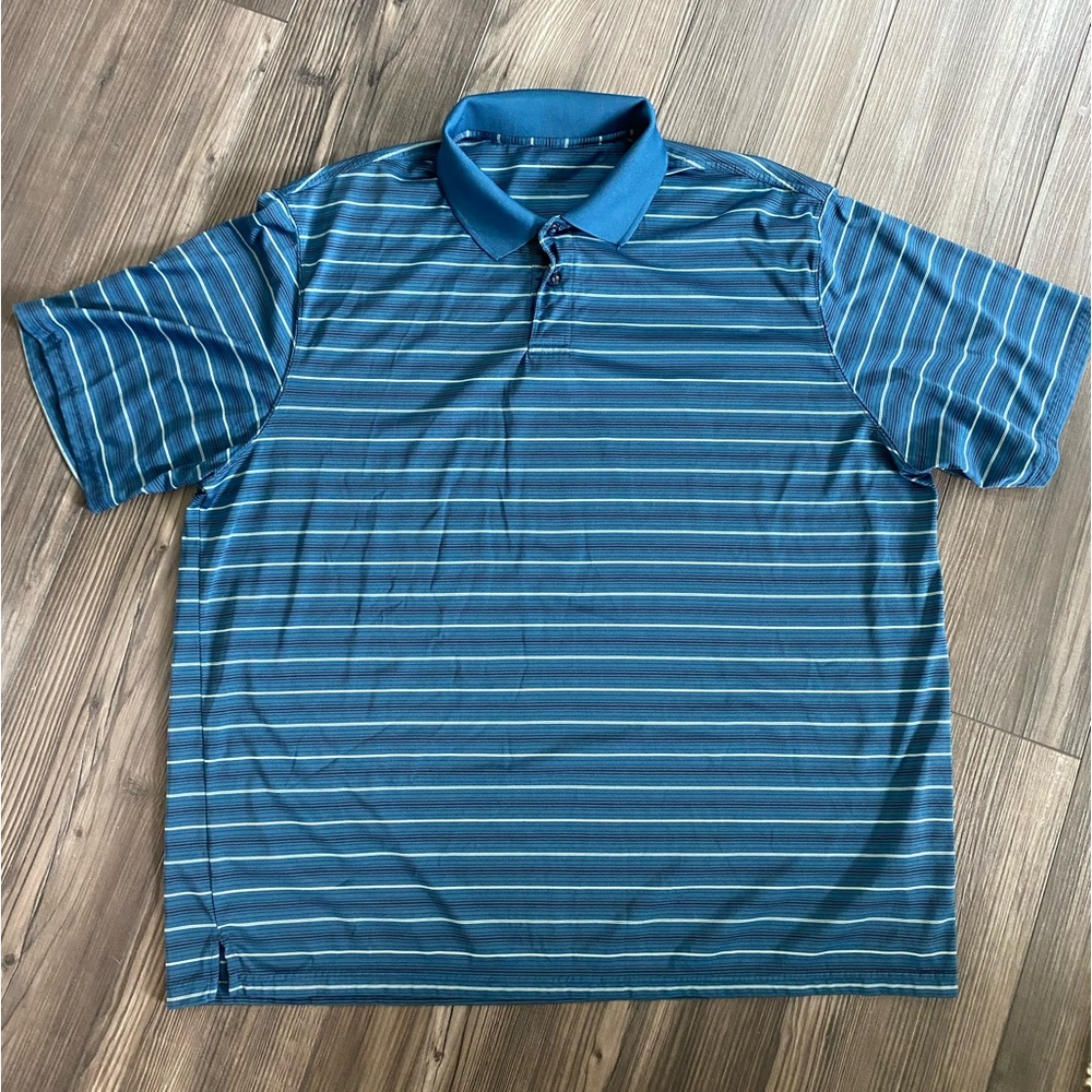 Marc Edwards Polo, size XXL, blue with stripes